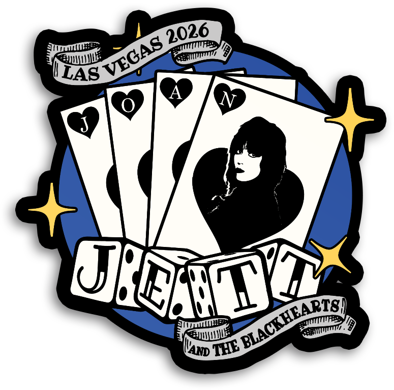 Joan Jett and the Blackhearts Vegas Cards Sticker
