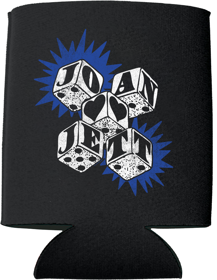 Joan Jett and the Blackhearts Vegas Blue Dice Koozie