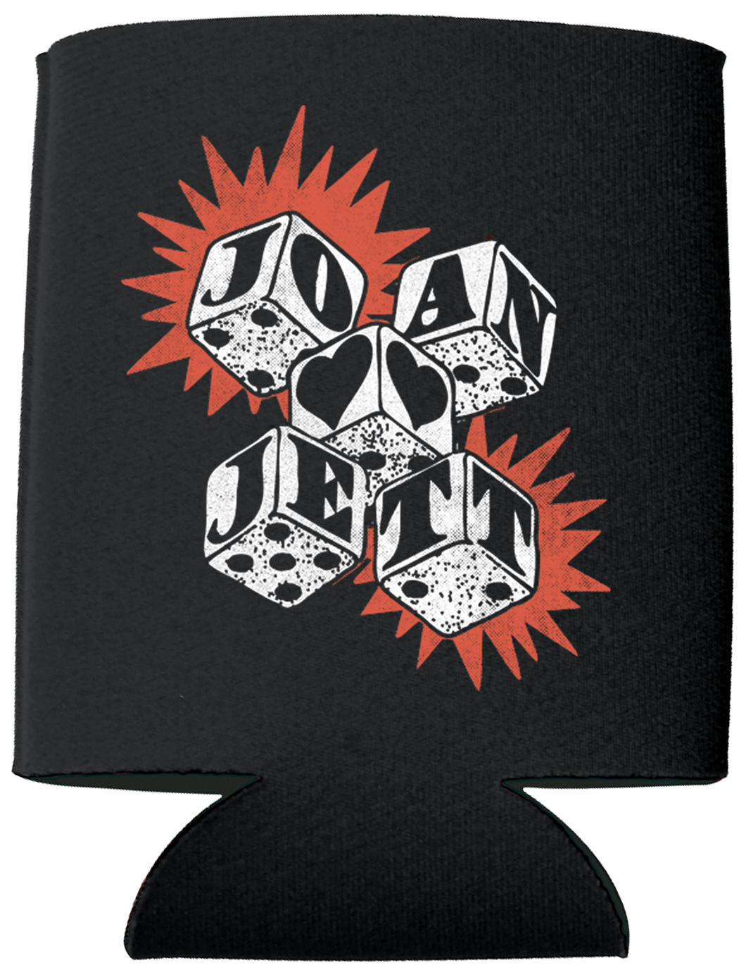 Joan Jett and the Blackhearts Vegas Orange Dice Koozie