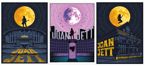 Joan Jett & The Blackhearts LIVE 2024 Tour Poster Trio