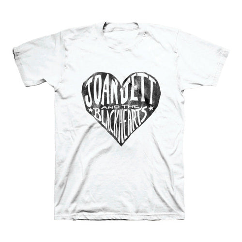 Joan Jett and the Blackhearts White Heart Logo T-Shirt